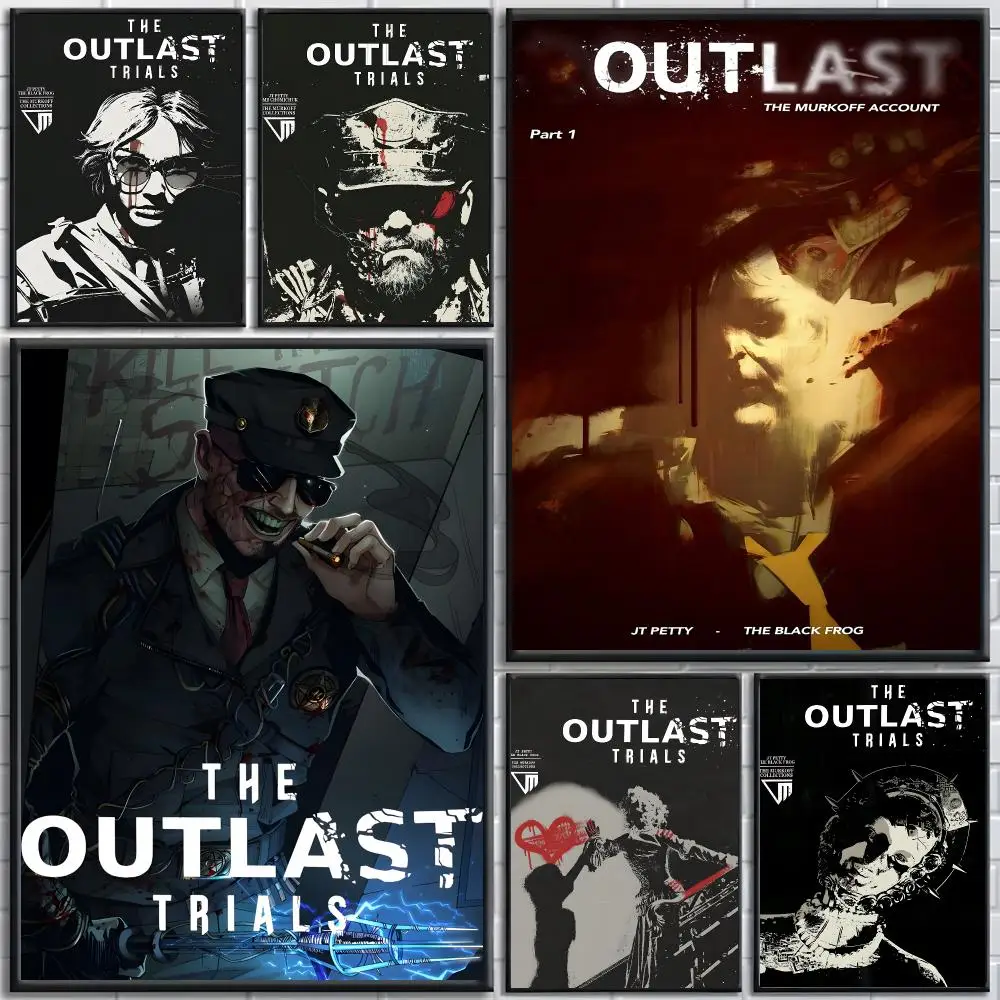 GAME The Outlast T-Trials Poster posters for bedrooms and living rooms high definition cartoon movie-themed wall art.