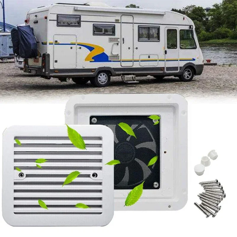 NEW 12V One-Way Silent Wind Air Vent Ventilation Exhaust Fan  Exhaust Fan Plastic Cooling Waterproof Camper Rv Trailer Caravan 