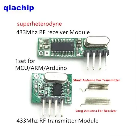 1pc 433 Mhz Superheterodyne RF Receiver and Transmitter Module For Arduino Uno Wireless Module Diy Kit 433Mhz Remote Control