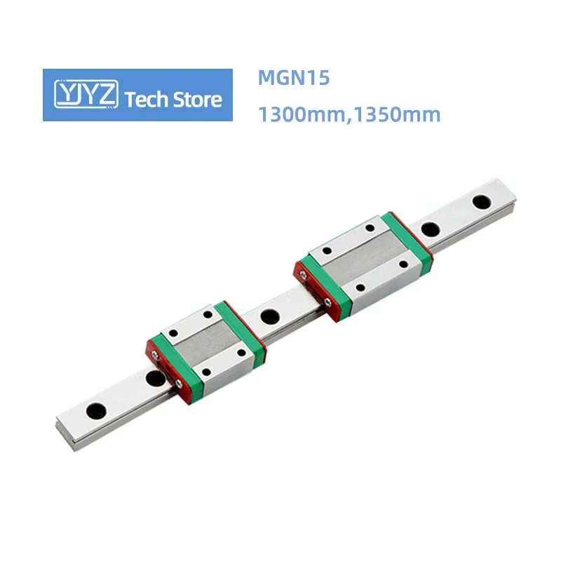 

1PC Linear Rail MGN15 Length 1300mm/1350mm+2PCS MGN15C/ MGN15H Carriage Slider Block CNC Machines Parts