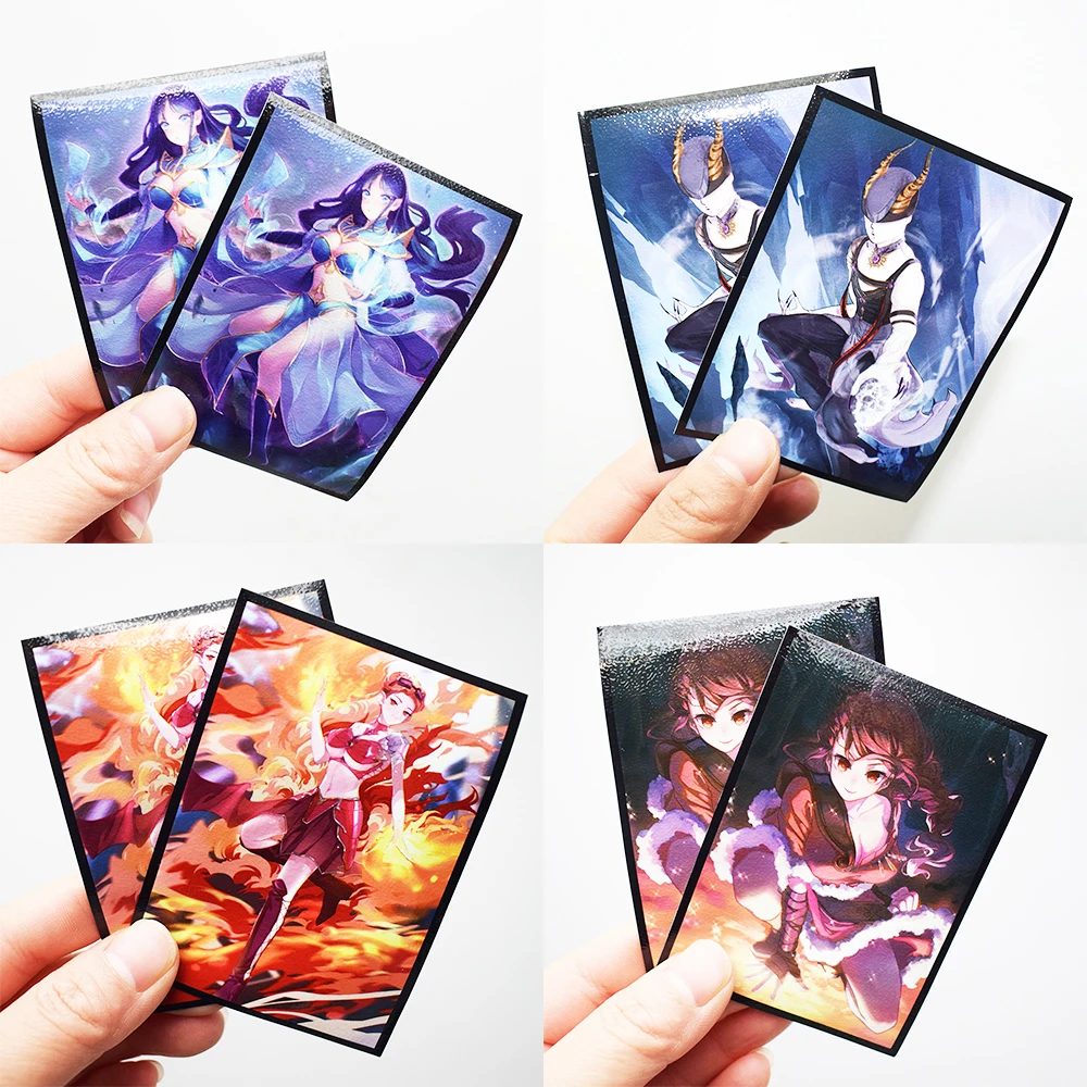 100 PCS/LOT Cards Sleeves Anime Double Sleeved Card Protector for Trading Cards TCG Cards Shield Magic MGT/YGO/CFV