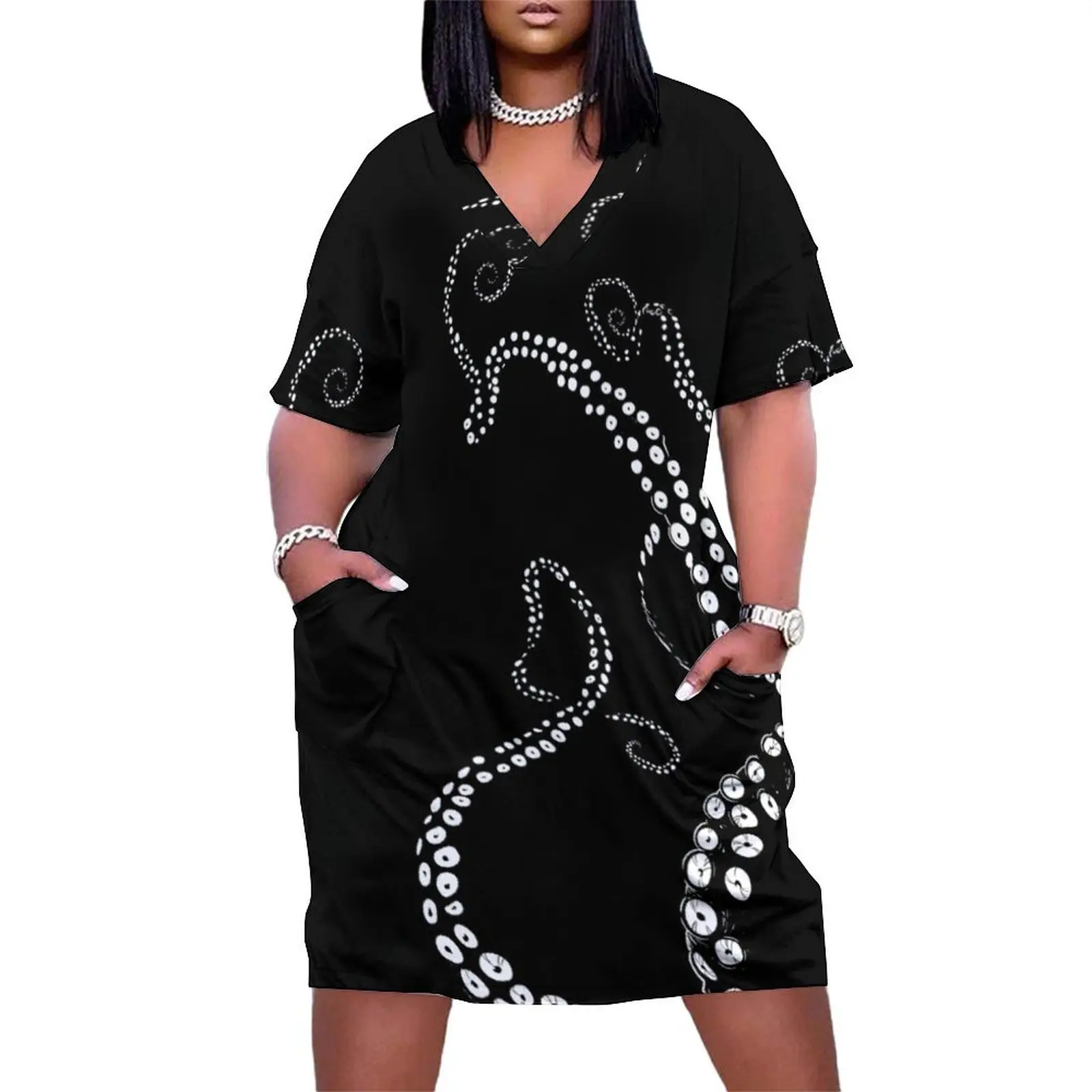 tentacles Loose Pocket Dress ceremony dresses Woman's evening dress summer dresses womens 2025