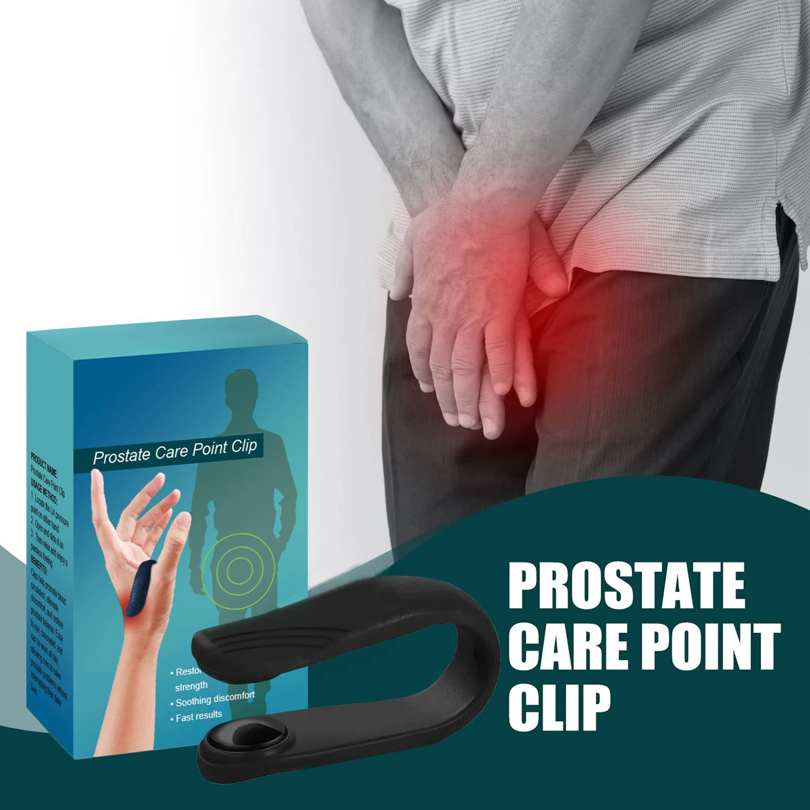 Prostate Care Point Clip Promotes Blood Circulation Clip for Men Boys Husband Boyfriend