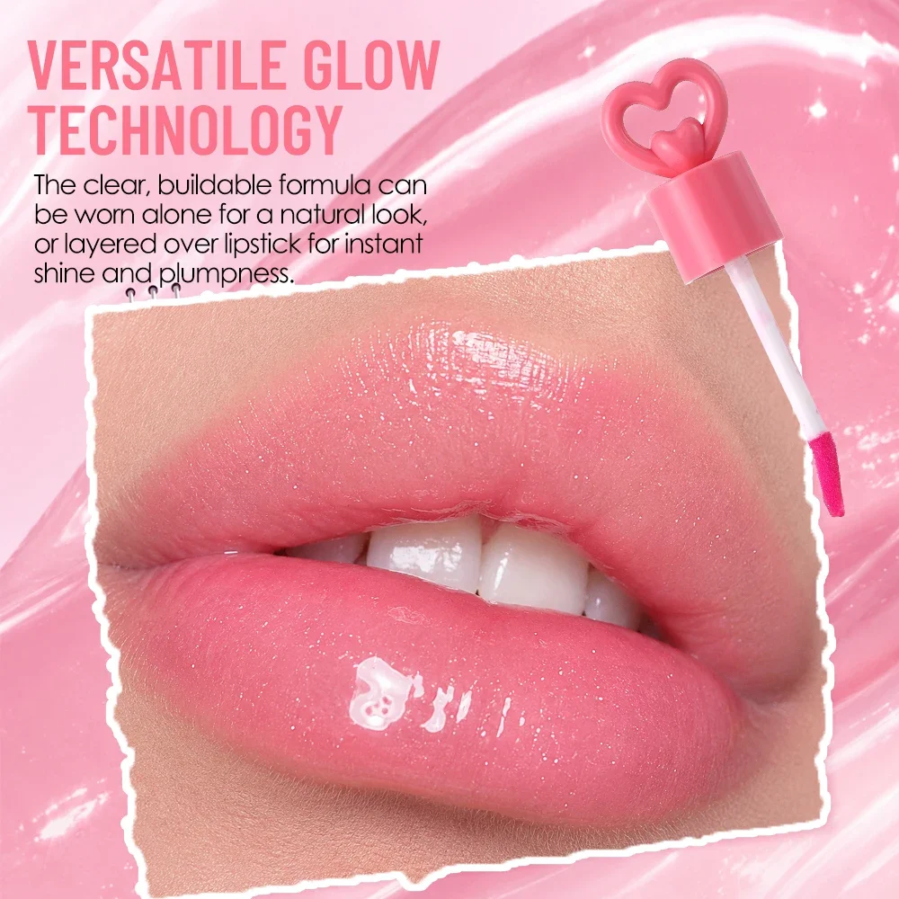 Multi-use Shimmer Clear Lip Gloss, Serve as Lip Primer, Lipstick Top Coat and Daily Lip Care, Long Lock Lip Moisture