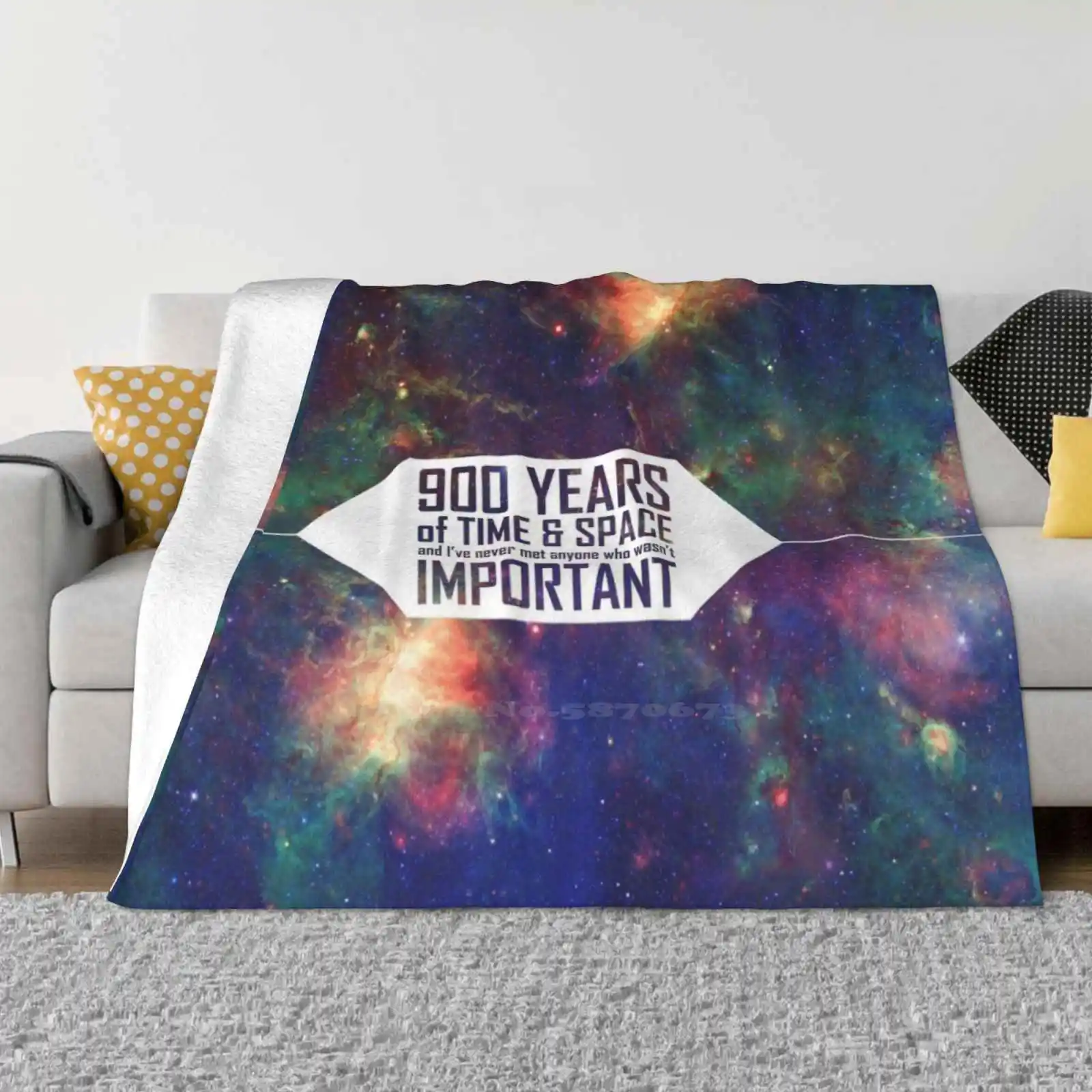 900 Years Of Time And Space Creative Design Light Thin Soft Flannel Blanket Sci Fi Quote Space Time Police Box Tv Show Eleventh