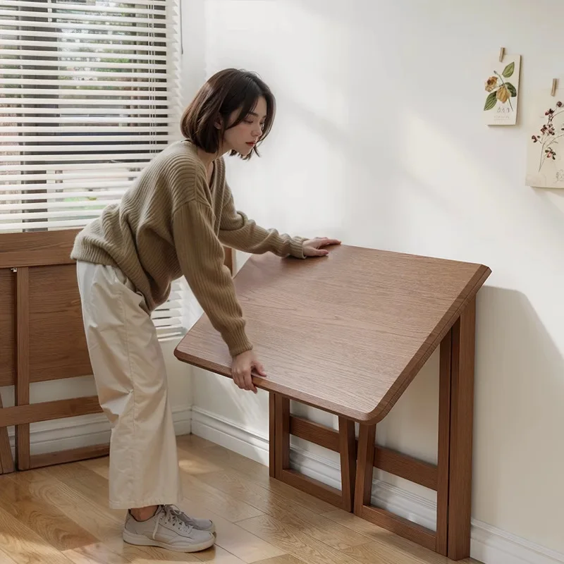 Practical folding desk Student household table Bedroom small apartment study table Bedside writing
