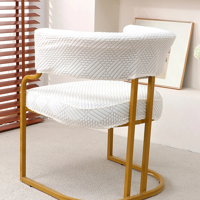 Universal U-Shape Curved Backrest Chair Cover Solid Color Elastic Split Arc Seat Chair Slipcover Dust Protector Home Decoratin