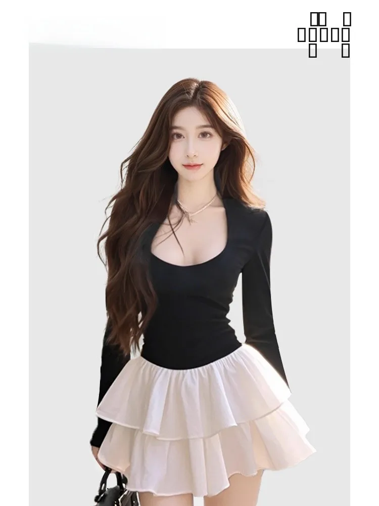 

Юбка HEZA Micro plus Size с цветным принтом, женская, с завышенной талией, А-силуэт, корейский стиль, весна-лето, повседневная одежда