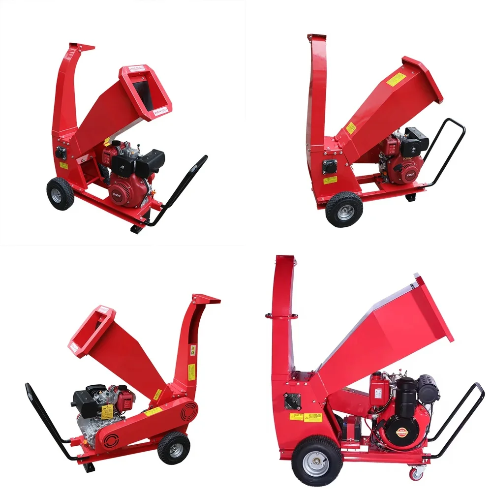 

123Hot Измельчитель древесины для отходов, лесных пней и веток, дробилка для древесных опилок, с двигателем