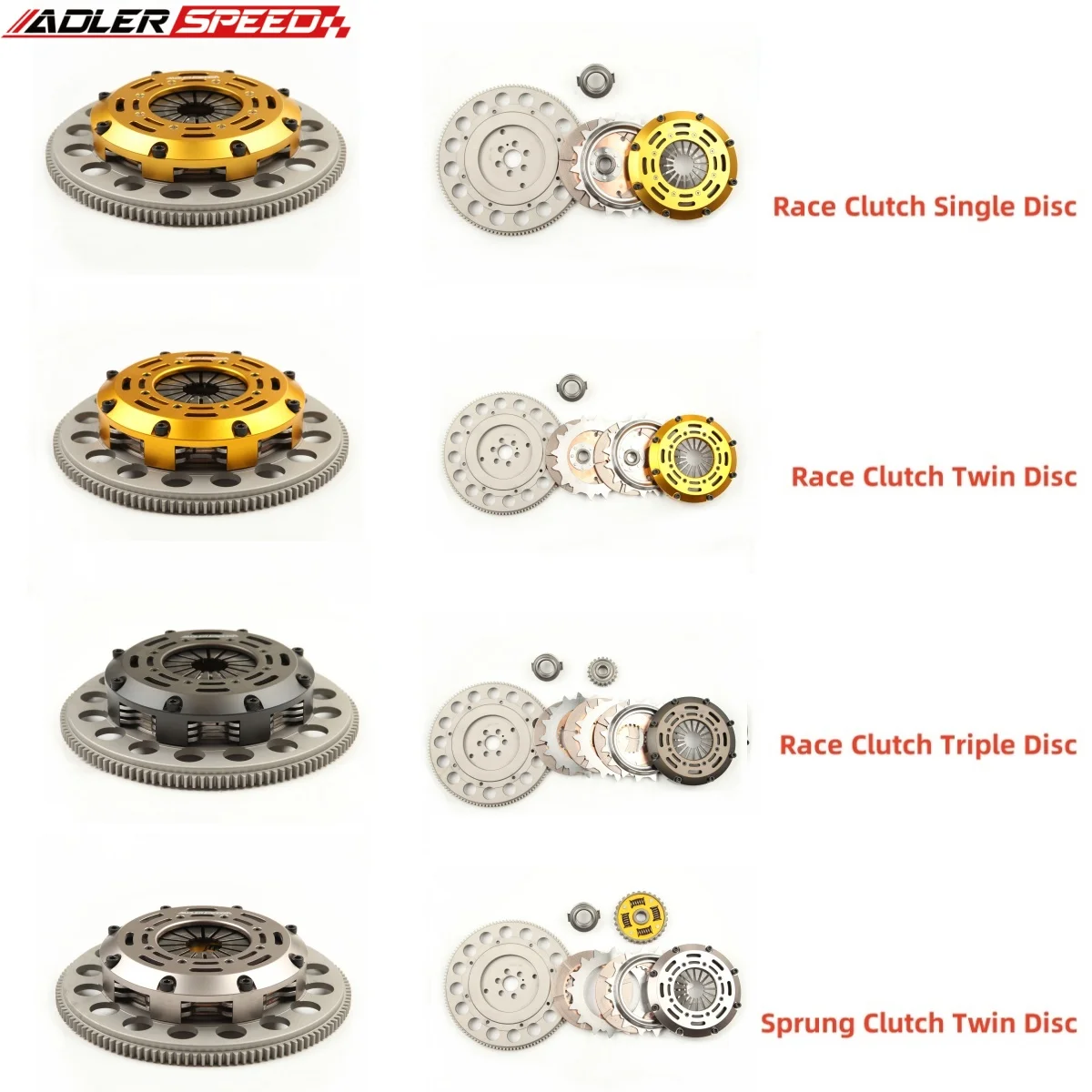 

Комплект дисков ADLERSPEED Single/Din/Triple/Sprung Clutch Twin Disc для NISSAN 240SX 1989-1999 годов всех моделей (KA24E и KA24DE)