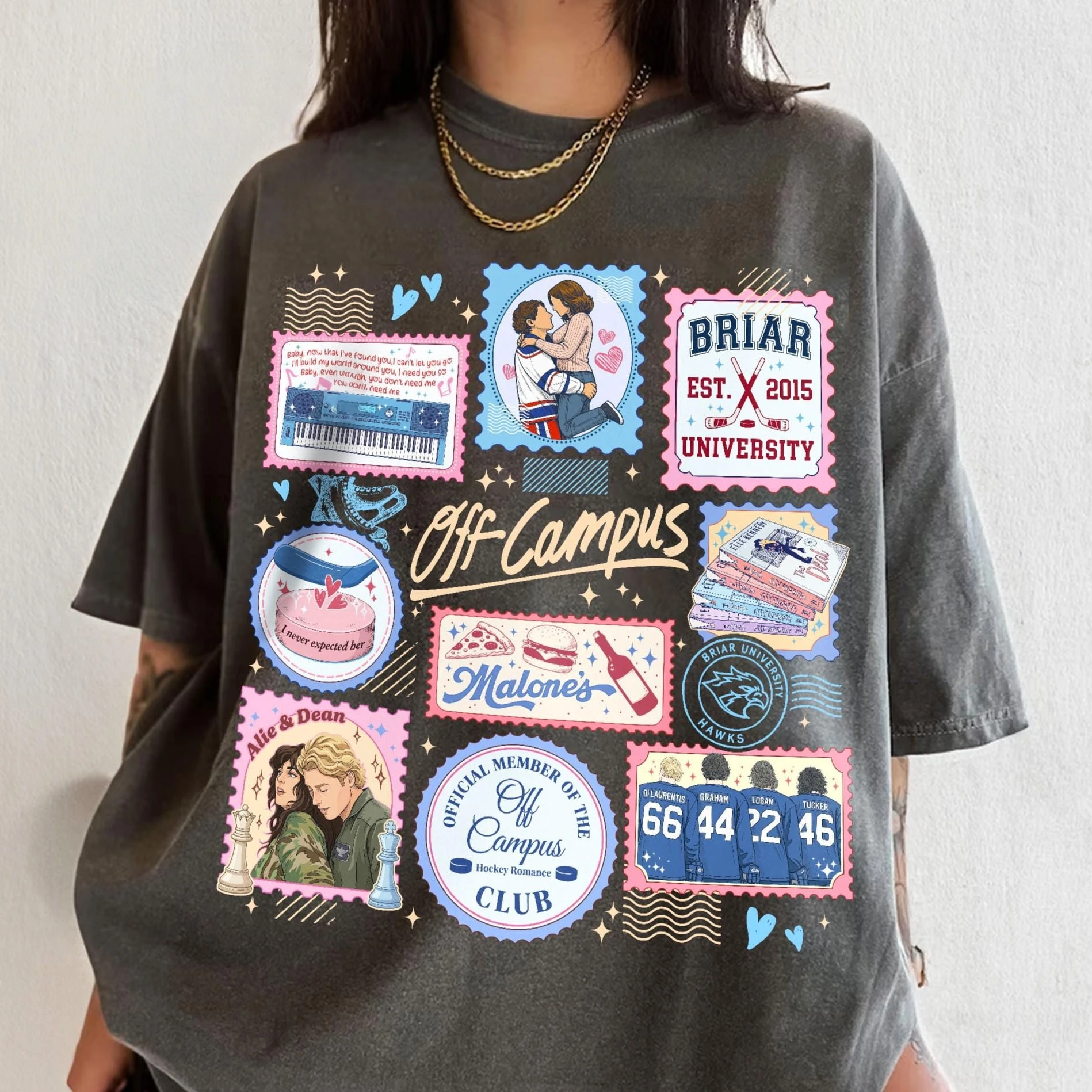 Off Campus Briar Garrett & Hannah Romantic Graphics Unisex S