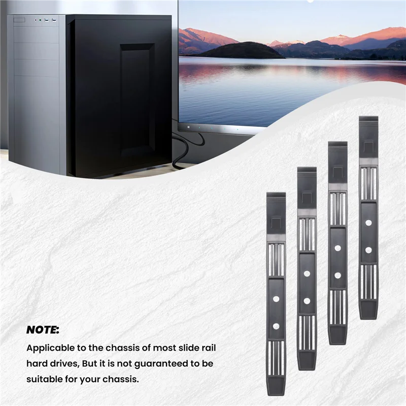 ULBS قضبان القرص الصلب ملحقات قفص الهيكل محرك خليج المنزلق القضبان البلاستيكية لعلبة القرص الصلب 3.5 إلى 5.25 العلبة #1