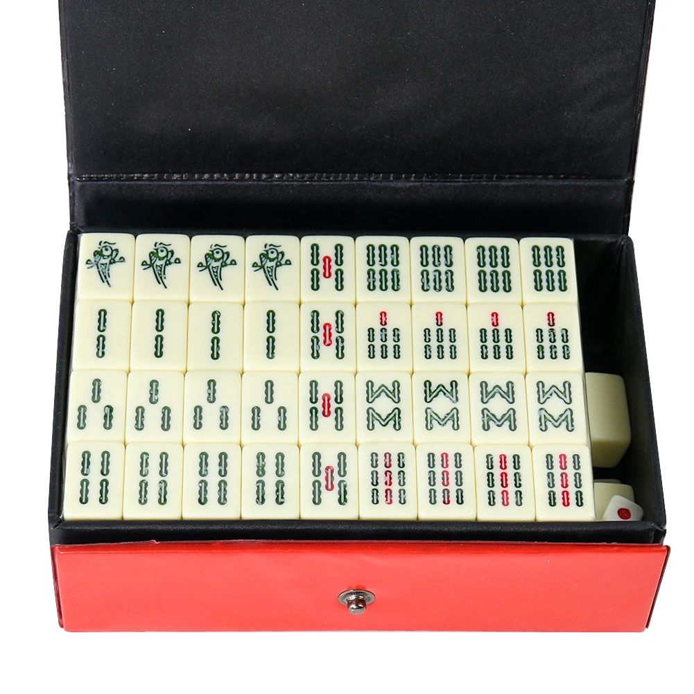 Traditional Chinese Numbered Mini Mahjong Set Board Game Portable Mah-Jong Relaxing Home Party Family Games Playing