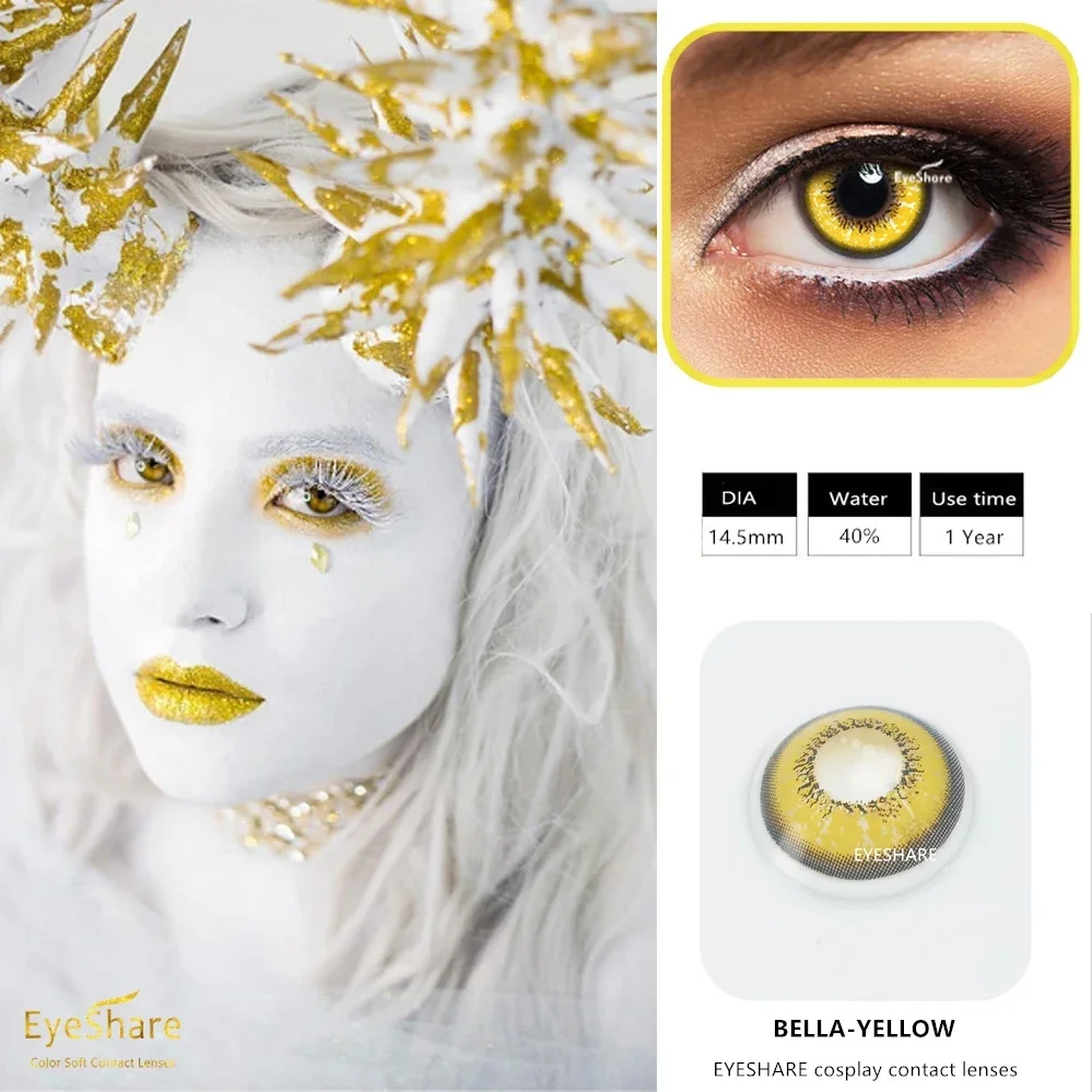 EYESHARE lenti a contatto Cosplay 1 paio Bella Color lenti a contatto Cosplay per occhi Halloween lenti a contatto cosmetiche colore degli occhi