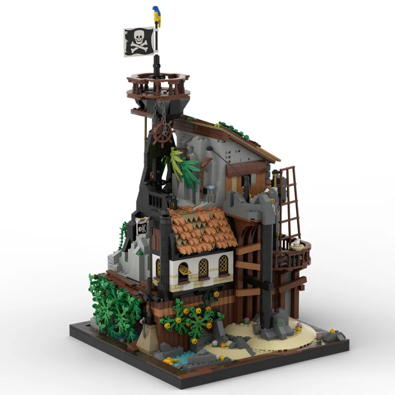 

2746 деталей MOC: Пиратский остров (Модель «Город пиратов») — Конструктор для творчества, подарок, декор для демонстрации, сборная модель премиум-класса для взрослых и детей