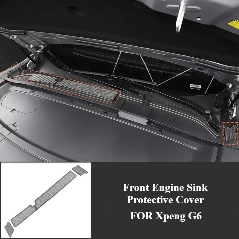 

Защитная сетка от насекомых, модифицированная внешняя передняя сетка для раковины двигателя, встроенная пылезащитная крышка, защита от насекомых, аксессуары для XPeng G6