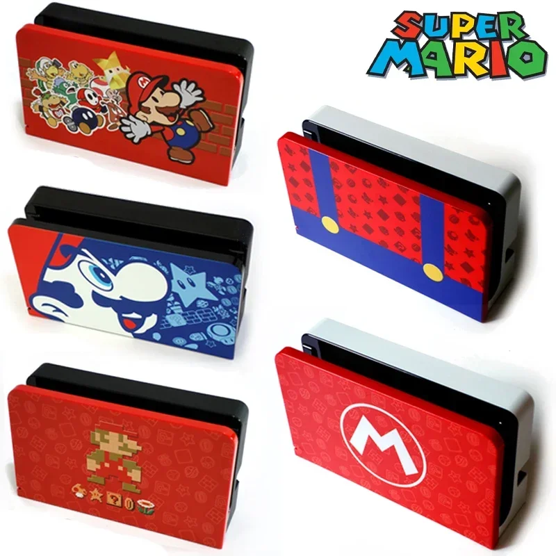 Super Mario Bros Dock Cover voor Nintendo Switch Oled Anime Beschermhoes voor Nintend Switch Oled Host Base Game Accessoires