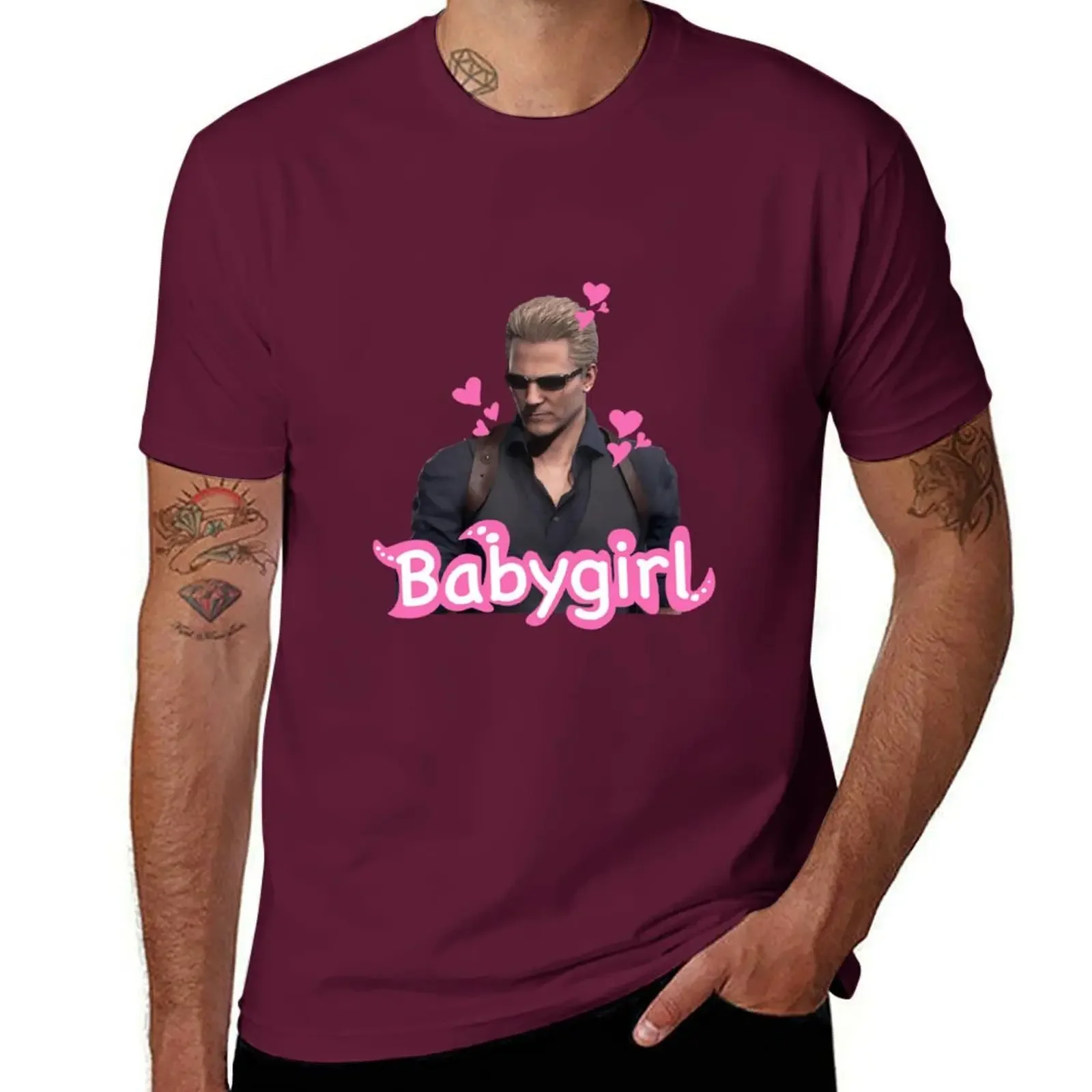 Cute Clothes Tees Hippie Clothes T Shirt Men Albert Wesker Babygirl Design Resident T-Shirt Graphic Oversized Clothing Summer