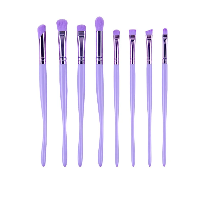 8 pçs/sets pincéis de maquiagem dos olhos profissional cabelo macio corretivo cosmético sombra kabuki ferramentas de mistura sobrancelha olho detalhe escova
