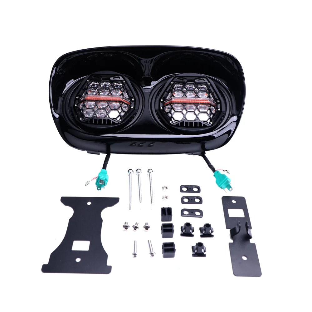 Lantsun DH002 NEWEST 5.75inch 120W LED Double Headlight For Road Glide Motorcycle LED Lights Headlamp