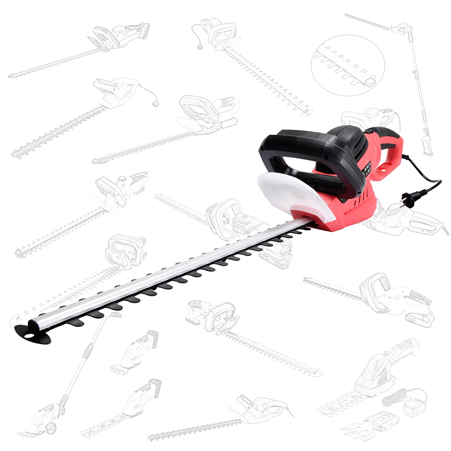VERTAK 600W Electric Hedge Trimmer Brushcutter Garden Professional Hedge Trimmer with Rotary Handle