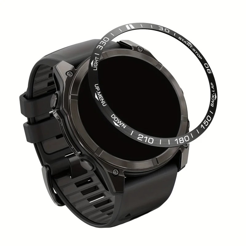 Stainless Steel Protective Cover for Garmin Fenix 8 Watch Band 47/51mm Scratch-Resistant Guard Ring Easy Installation