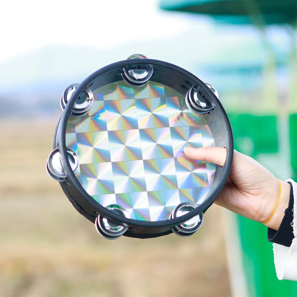 يده الدف قرع طبل آلة موسيقية للتدريب على الإيقاع التعليمية اللعب صف مزدوج جلجل الجرس #2