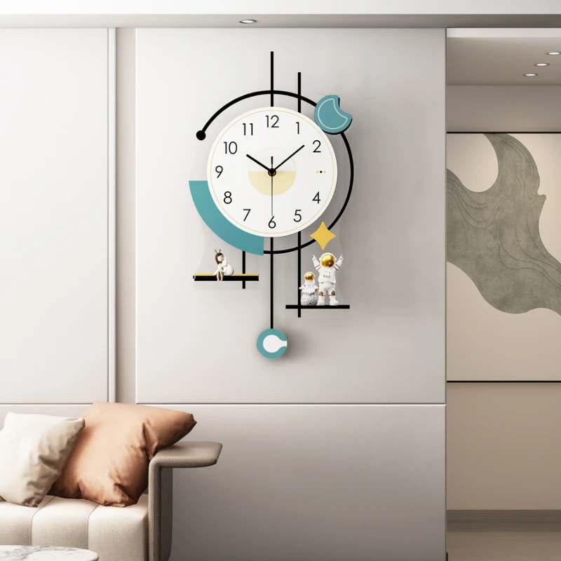 Simple Nordic Clock Wall Fashion Silent Nature Xenomorph Aesthetic Interior Wall Watch Design Wanduhr Living Room Decoration