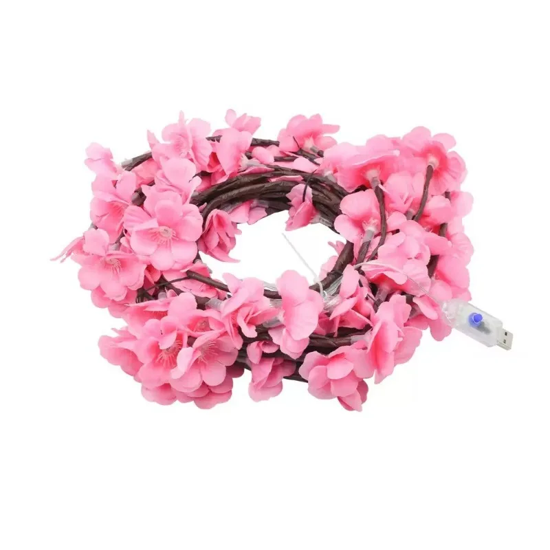 Styling rattan lamp pose, leaf plum flower decoration, branch lamp c