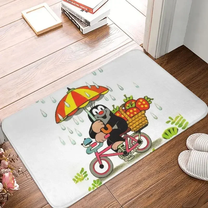 Cartoon Comic Krtek Mole Doormat Non-Slip Entrance Bathroom Kitchen Floor Door Mats Little Maulwurf Garage Rug Carpet Footpad