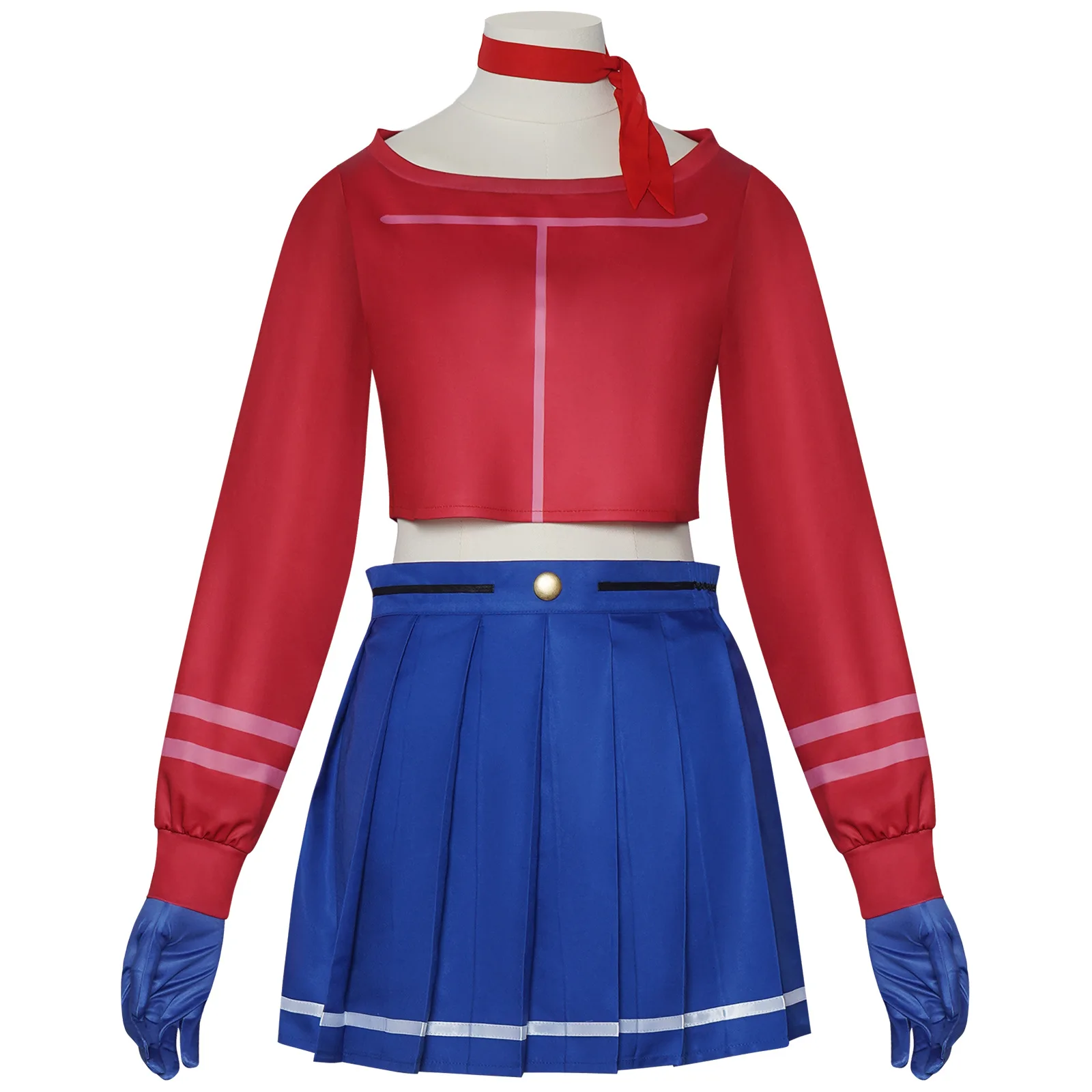 Anime Mita Character Costume Halloween Miside Mita Costumes  Head Set Wig Two Dimensional Role Play Stage Costume Adult Female