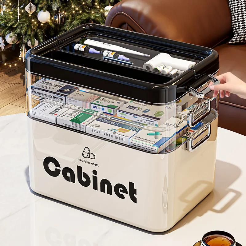 

Large Capacity Household Storage Multi-layer First Aid Small Medicine Box Family Portable