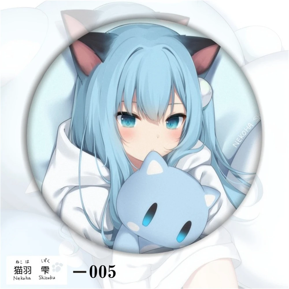 58mm 애니메이션 내 여동생은 이렇게 귀여울 수 없어요! Nekoha Shizuku 코스프레 의상 배지 핀 SPTE Tinplate 브로치 ﻿   프롭 길프