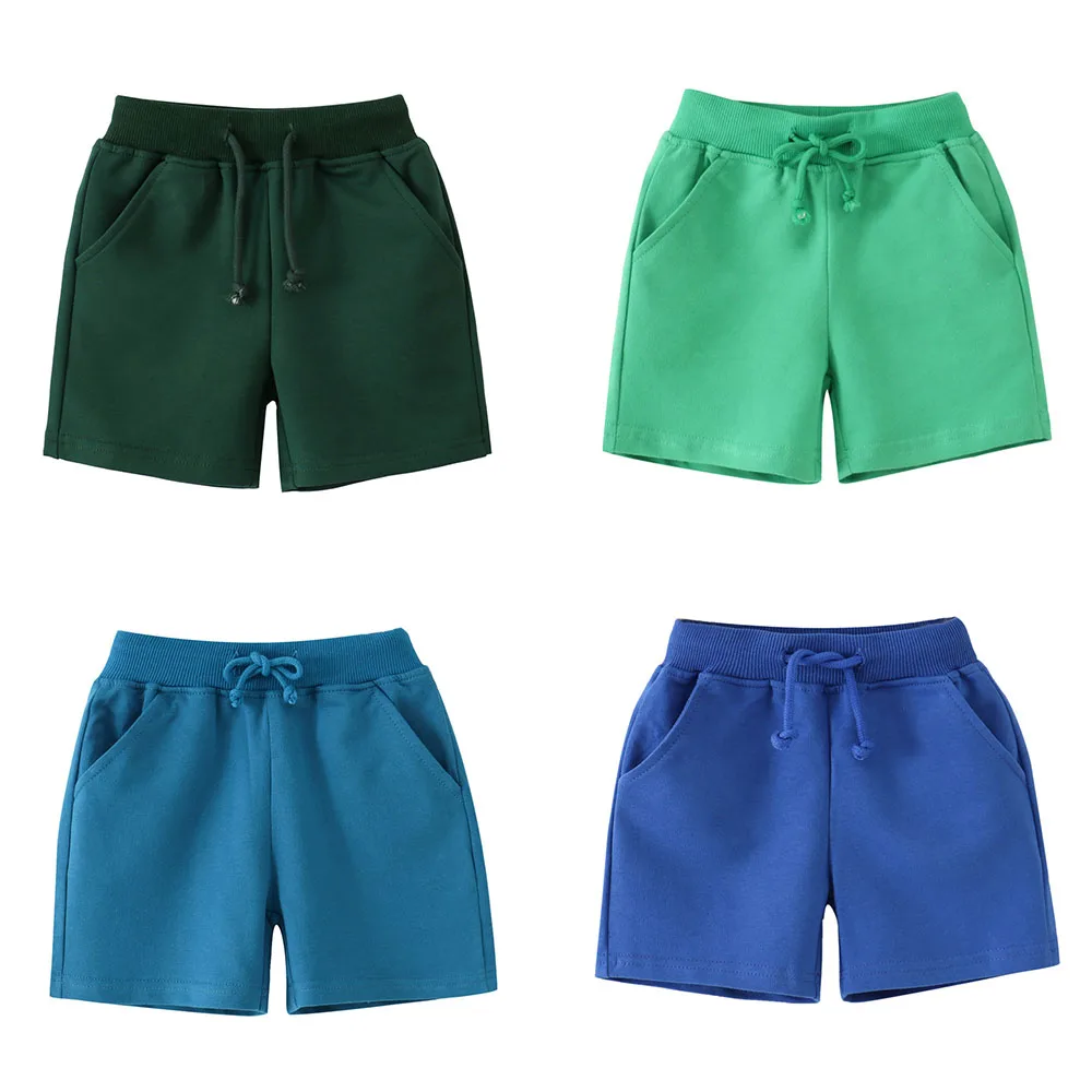 

Solid Summer Shorts for Kids 2-7T Plain Drawstring Baby Boys Girls Short Pants No Printed Plain Trousers Children's Clothes