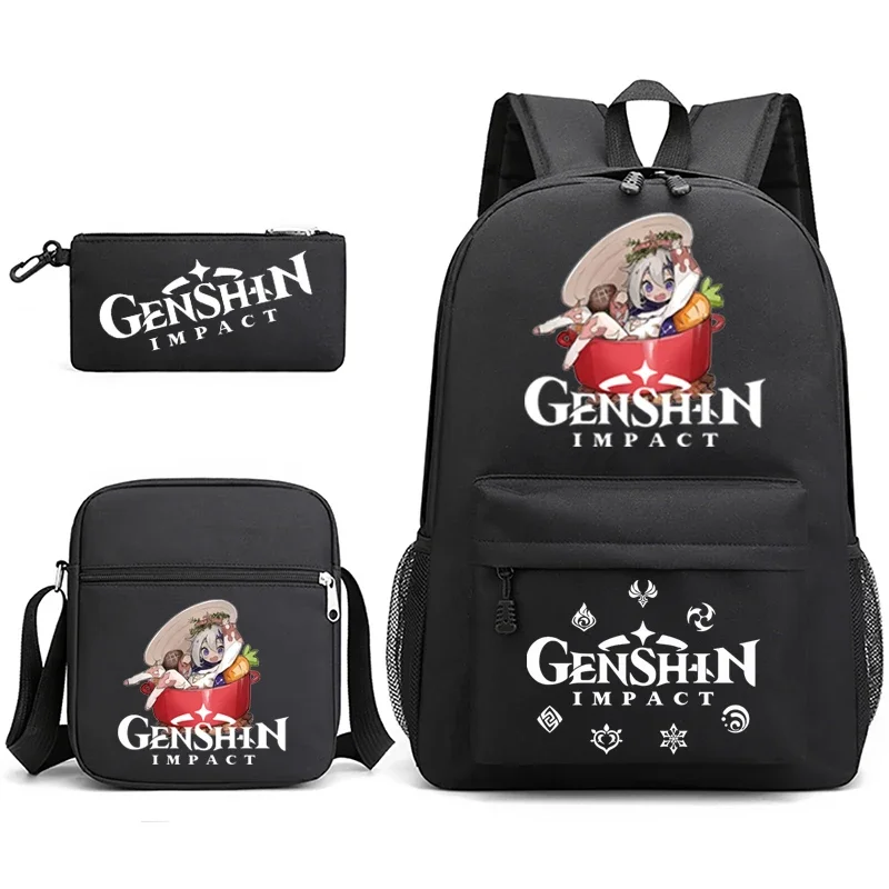 

2022 Genshin Impact Backpack Women's Men's Teen School Bag Travel Backpack