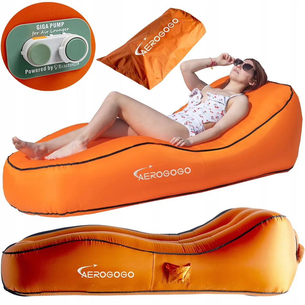 Автоматический Надувной электрический шезлонг для путешествий, заднего двора, портативный ленивый диван, уличный диван, кресло для отдыха на природе, походов