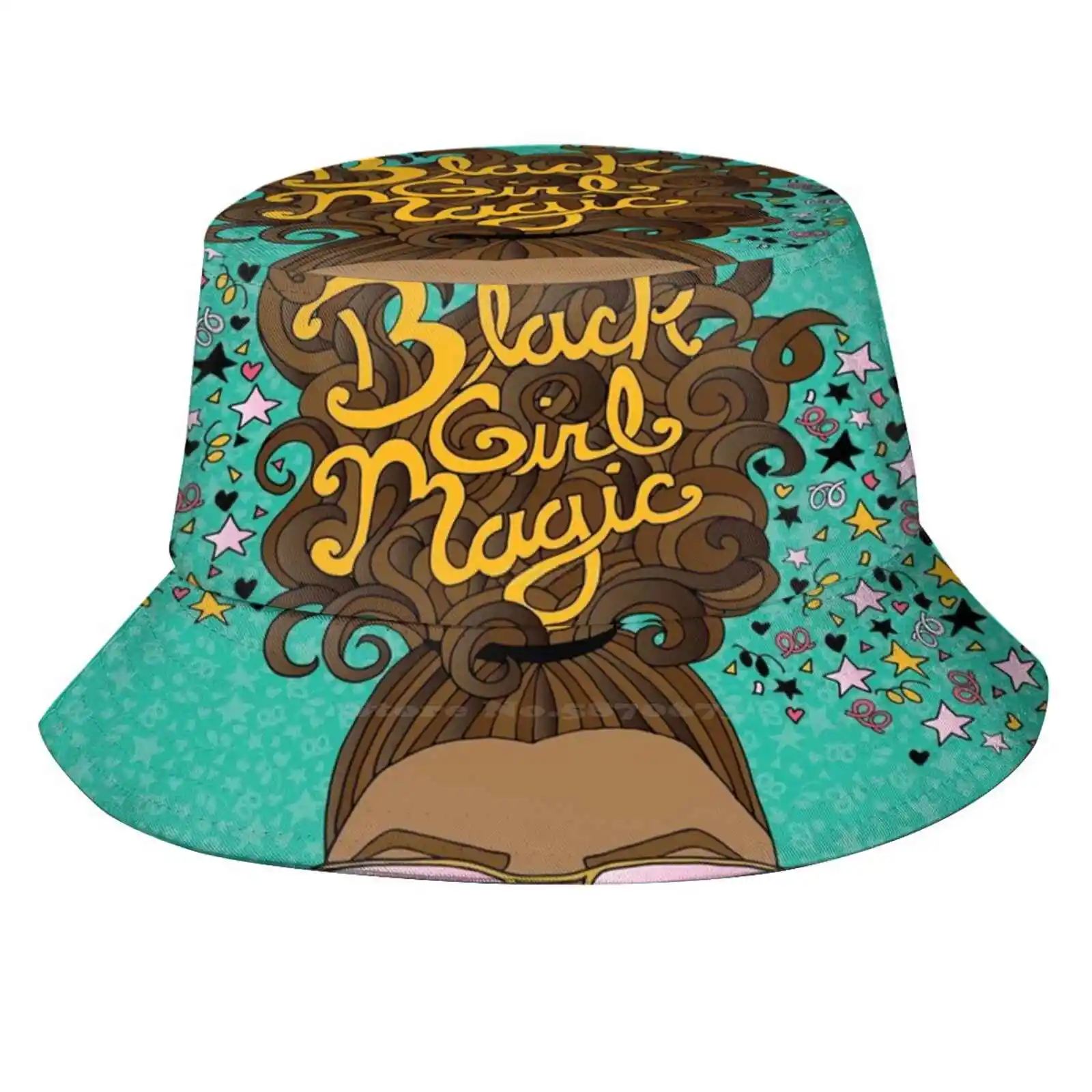 Black Girl Magic Fisherman's Hat Bucket Hats Caps Black Girl Magic Urban Natural Hair African American Sareka Unique