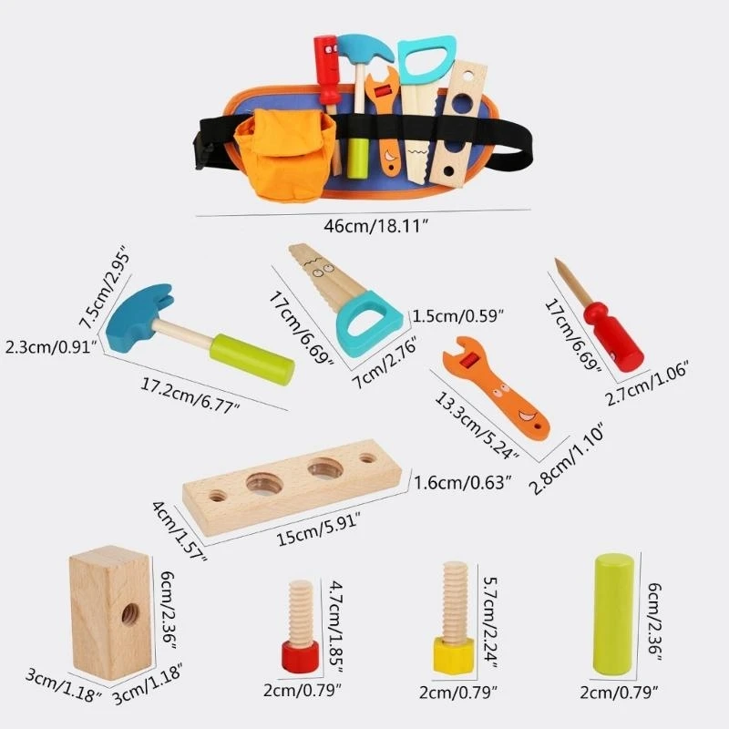 STEM Toolbox DIY Reparatie Tool Kits Voorschoolse Zintuiglijke Verlichting Leren Speelgoed 15UB