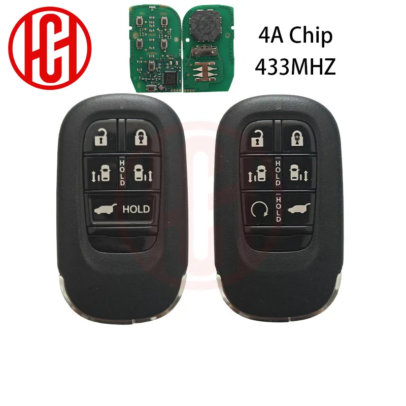 

434MHz 4A keyless Smart Remote car key for Honda Spada StepWgn Rp5 Rp8 For Odyssey Remote Car Key/Key Shell 5/6Buttons