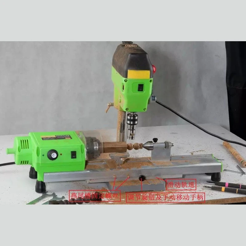 Polishing Beads Drill Rotary Tool Set 220V 480W Variable Speed Mini Benchtop Wood Lathe - MICRO Woodturning Lathe Grinding