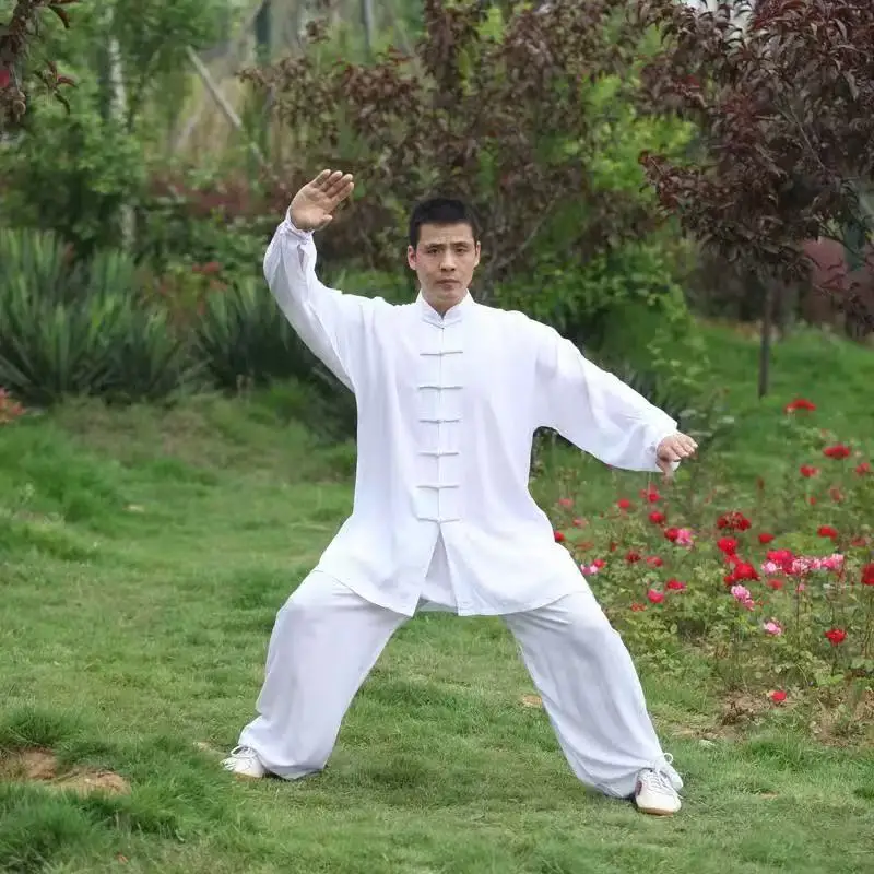 Tai Chi Clothing Men Women Traditional Cotton Kung Fu Suits Wushu Martial Arts Wing Chun Morning Exercise Top Pant Set Tang Suit