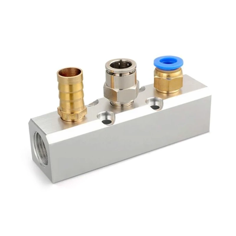 Aluminum Liquid Distributor Pneumatics Manifolds Air Distributions Block Dropship