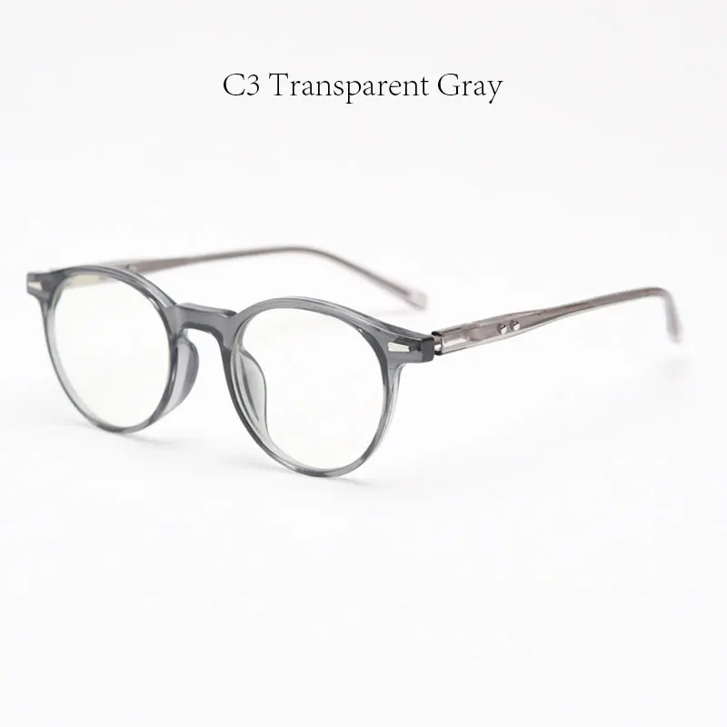 Mimiyou TR90 Nieten-Rundbrillengestell für Damen Vintage Anti-Blaulicht Optische Brillen für Herren Brillengestell UV400 Computerbrille – Detail 14