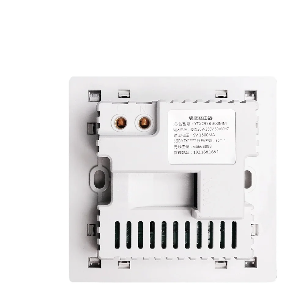 Imagem -03 - Tomada sem Fio Rj45 do Wifi da Parede do Painel de Vidro Tomada de Carregamento Esperto de Usb Roteador Encaixado 90220v do Wifi da Parede 300mbps da Alimentação 250v
