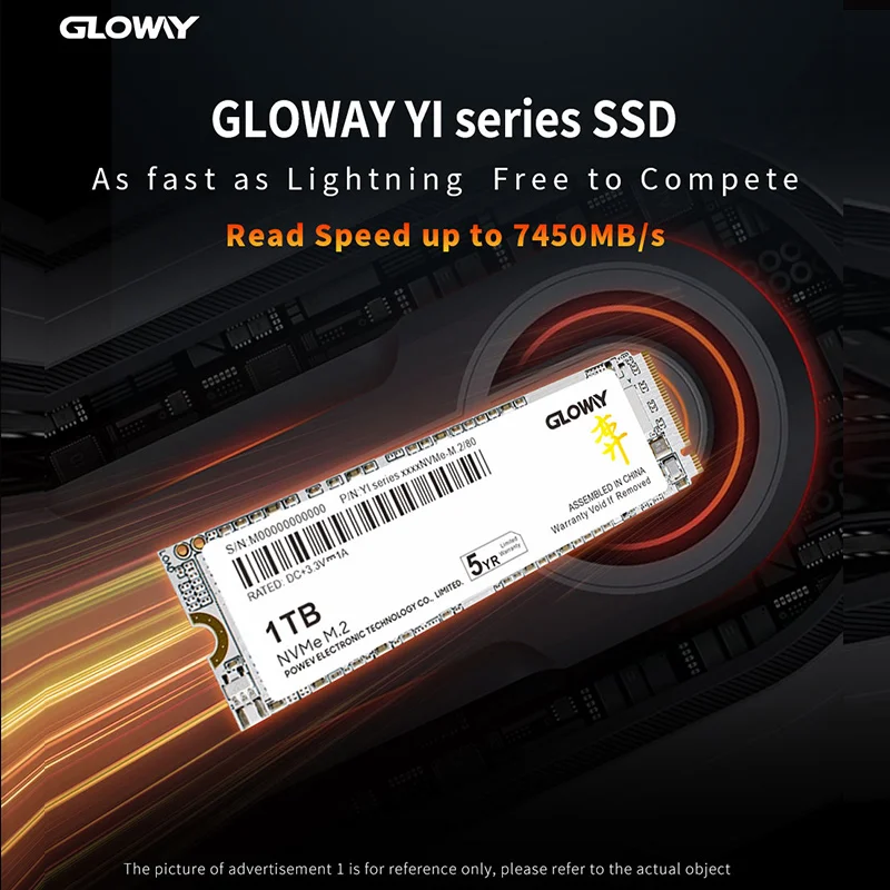 Gloway SSD M.2 2280 NVMe 1TB 512GB 2TB PCIe 4.0 x 4 Internal Solid State Drive Hard Disk m2 ssd for Desktop and Laptop