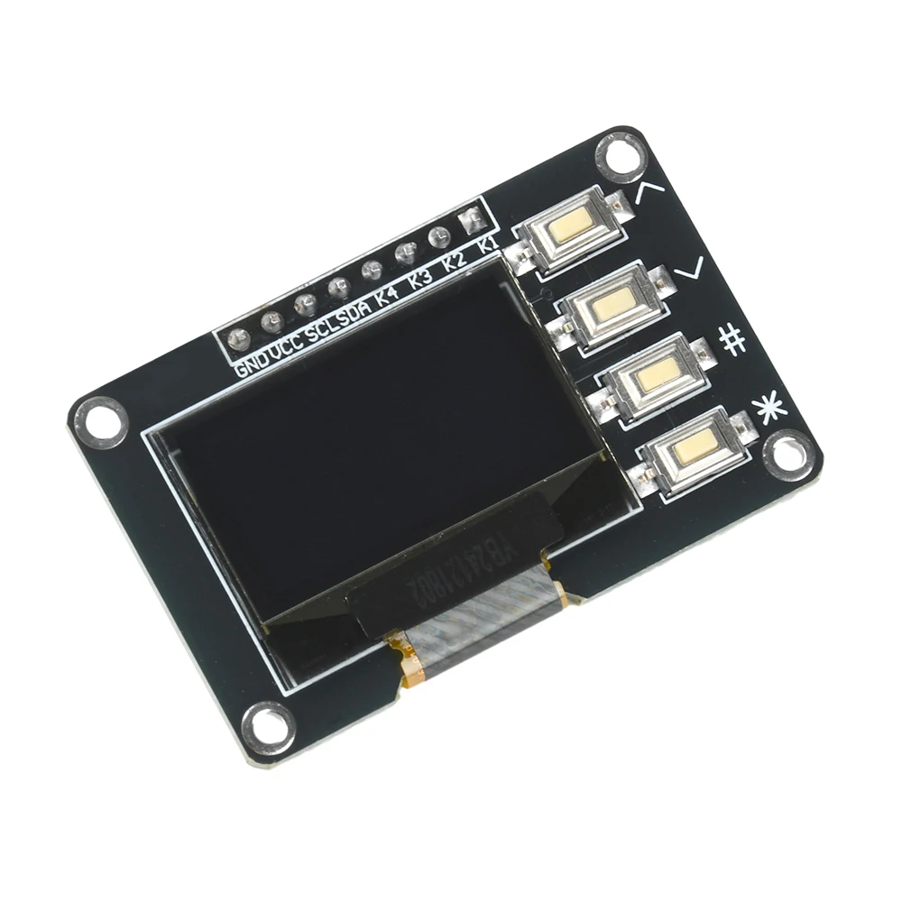 منتج جديد 0.96 بوصة OLED IIC أبيض/أزرق 128*64 شاشة OLED مع مفتاح 4x4 I2C SSD1315 SSD1306 لوحة شاشة LCD لاردوينو #4