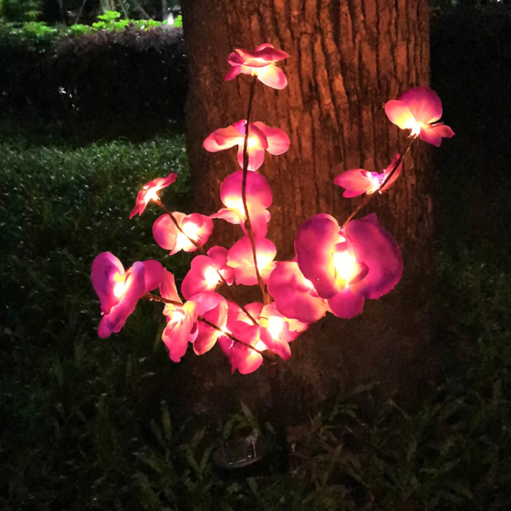 

2 Pcs Solar Lights Ground Plug chid Shape Lamp Luminous Purple Outdoor Garden High Quality Durable Simple Installation Energy