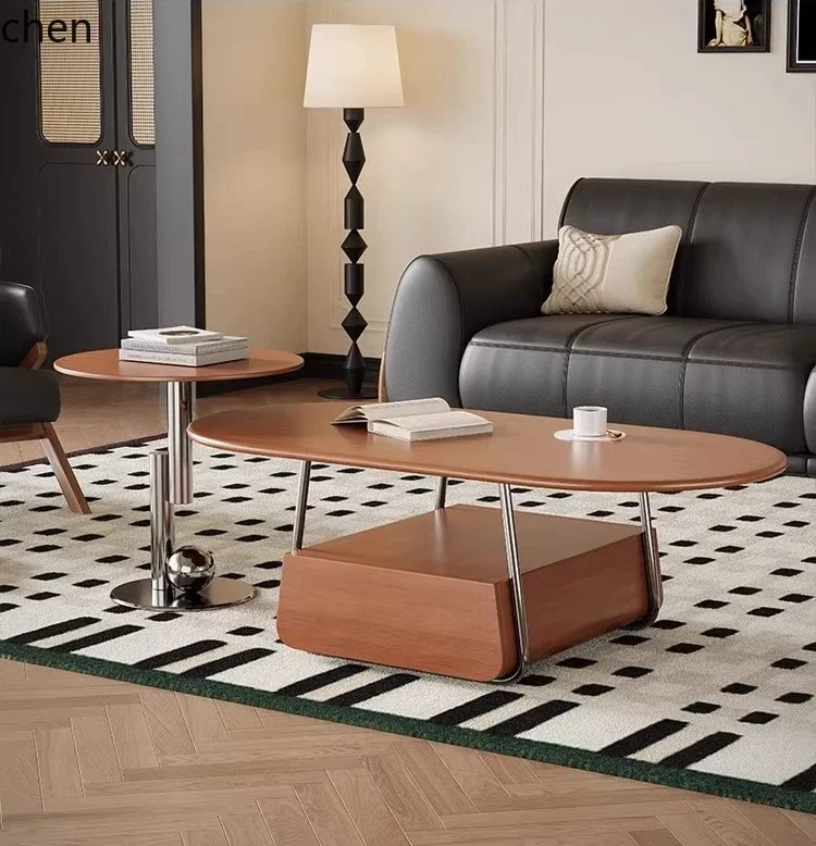 

H5.26 small apartment living room home modern simple high-end round coffee table