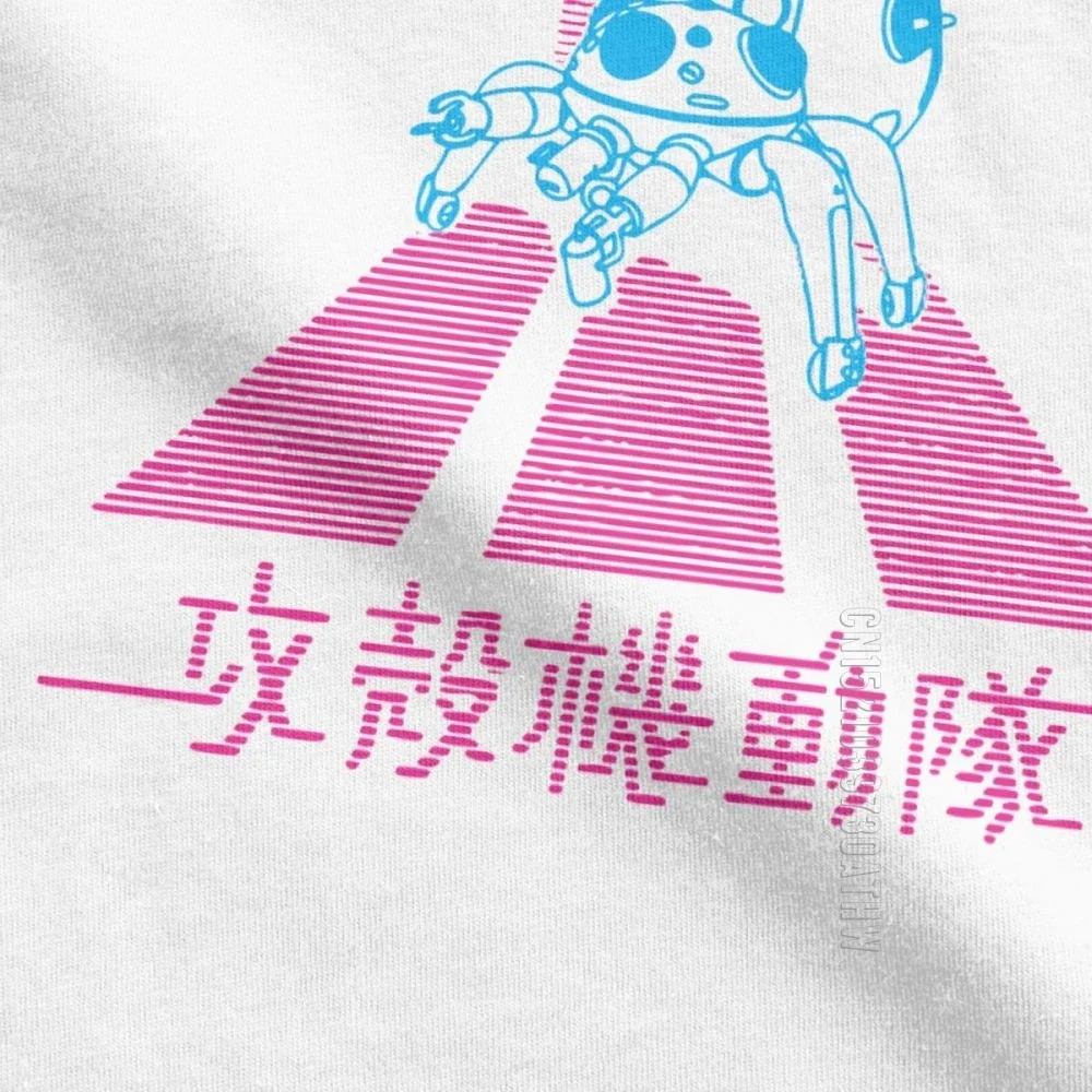 GITS Tachikoma 남성용 그래픽 티셔츠, 재미있는 코튼 디자이너 티셔츠, 라운드 넥 티셔츠, 프린트 상의