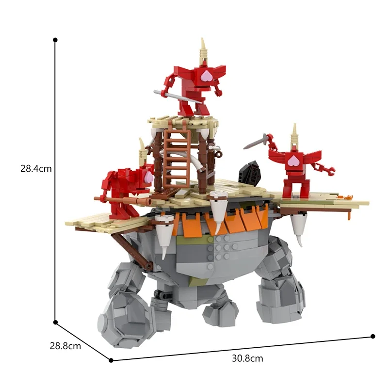 MOC 가디언 배틀 스톤 탈러스 모델 BOTW 왕국 몬스터 빌딩 블록 키트, DIY 퍼즐 장난감, 어린이 선물